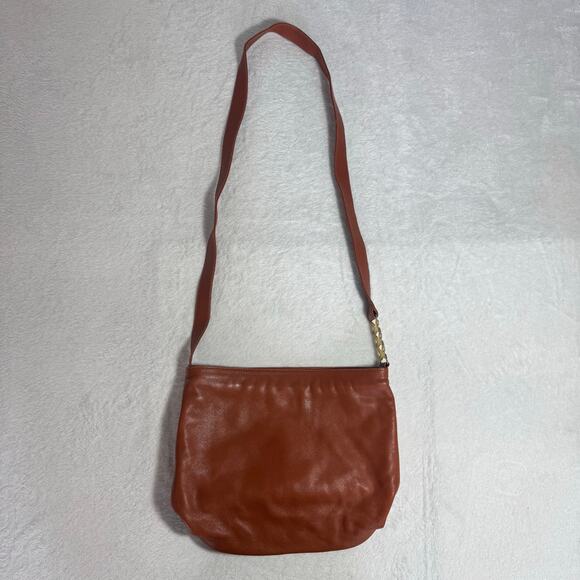 Paloma Picasso Vintage Tan/Brown Leather Bucket Shoulder Bag - Made in Italy - Picture 4 of 11